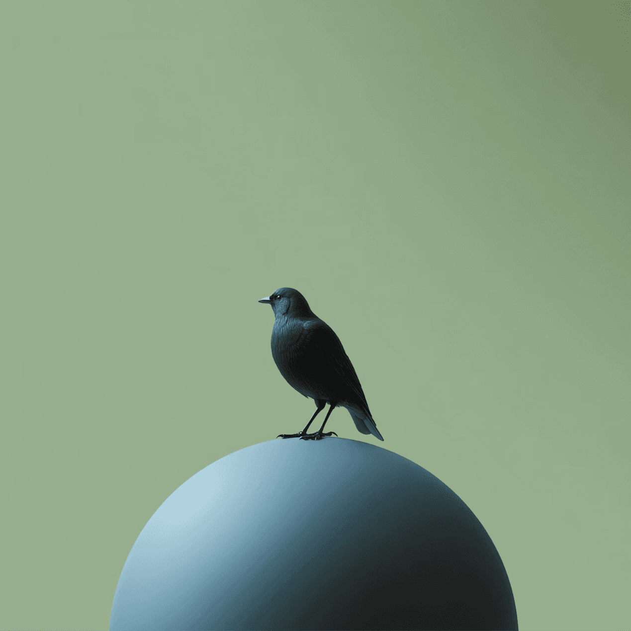 a bird on the circle